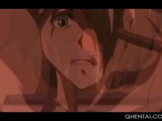 Pantat/ punggung kepada pantat/ punggung hentai video dengan lucah hamba berkongsi dua dildo/ alat mainan seks