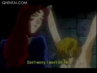 Hentai ekkel ms torturing en blond kjønn klipp slave i chains